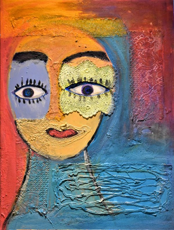 Galway Girl art with mixed media